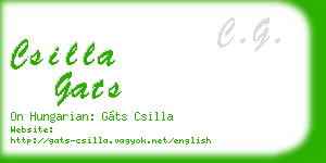 csilla gats business card